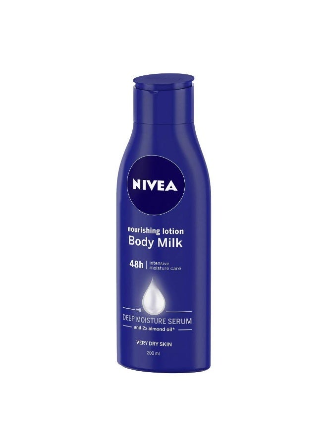 Nivea Nourishing Lotion Body Milk, 200ml (Pack of 3), Dry Skin - Image 3
